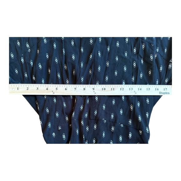 Women's Madewell Perimeter Romper Black/White Diamond Stitch Print Size S - Picture 11 of 12